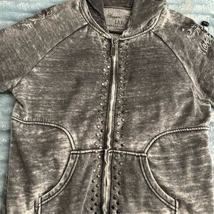 Cowgirl Tuff Gray Studded Jacket
